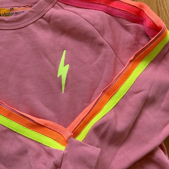 Cropped Aviator Nation Crew - Picture 1 of 5